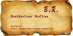 Buchholzer Rufina névjegykártya